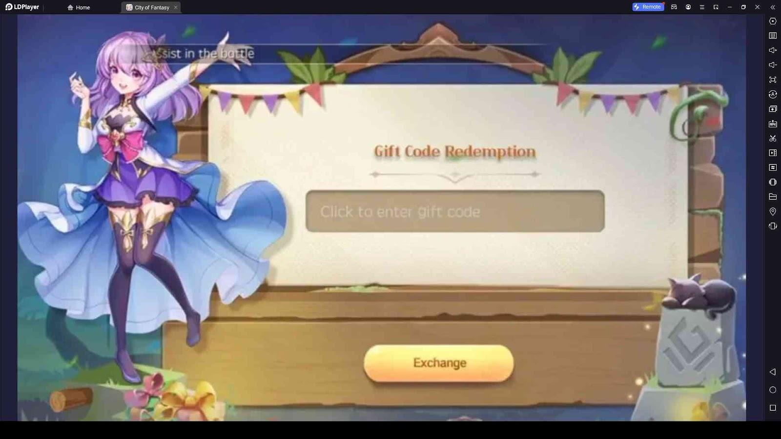 Redeeming Your Codes in City of Fantasy