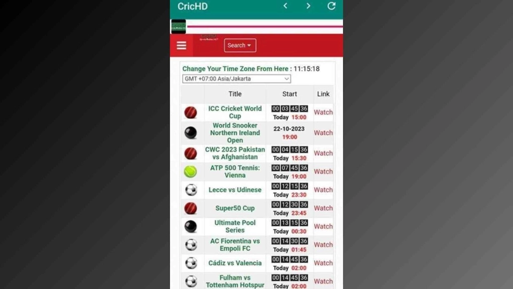 Is there a CricHD App?