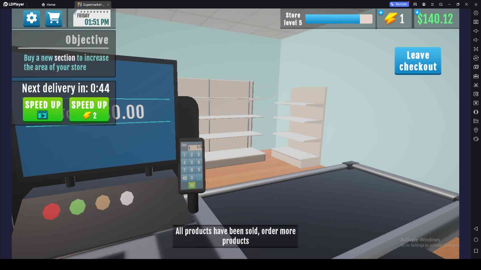 Expand Your Store in Supermarket Manager Simulator