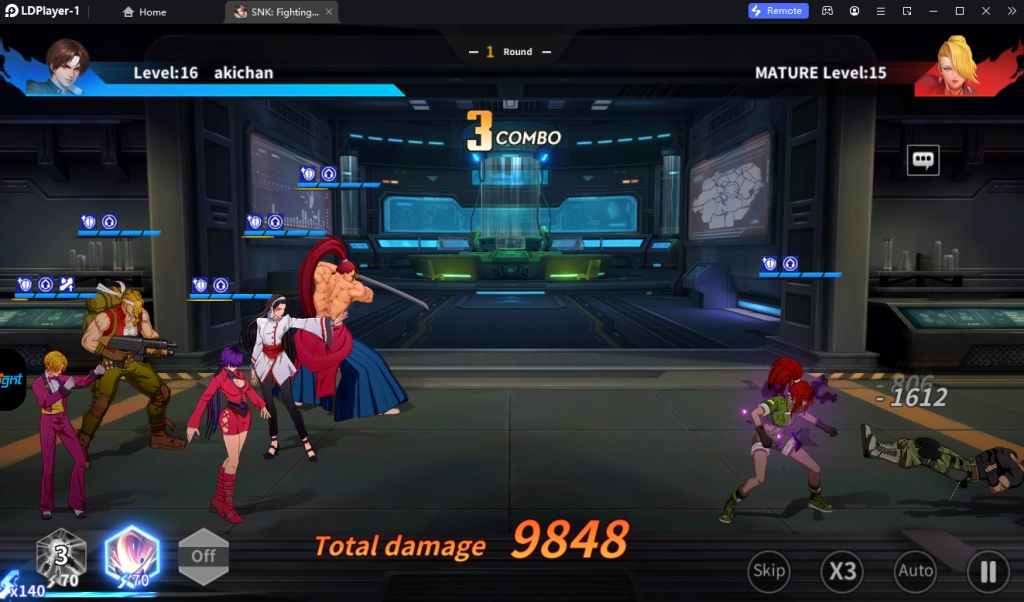 SNK: Fighting Masters (Global) เกมต่อสู้ Turn-based ตัวละครสุด Classic วิธีรีไอดีแบบเร็ว 4 เท่า ตัวที่ควรหาบน LDPlayer9