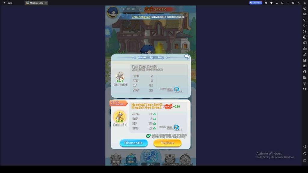Cultivate Equipment Items in Mini Soul Land: 1777