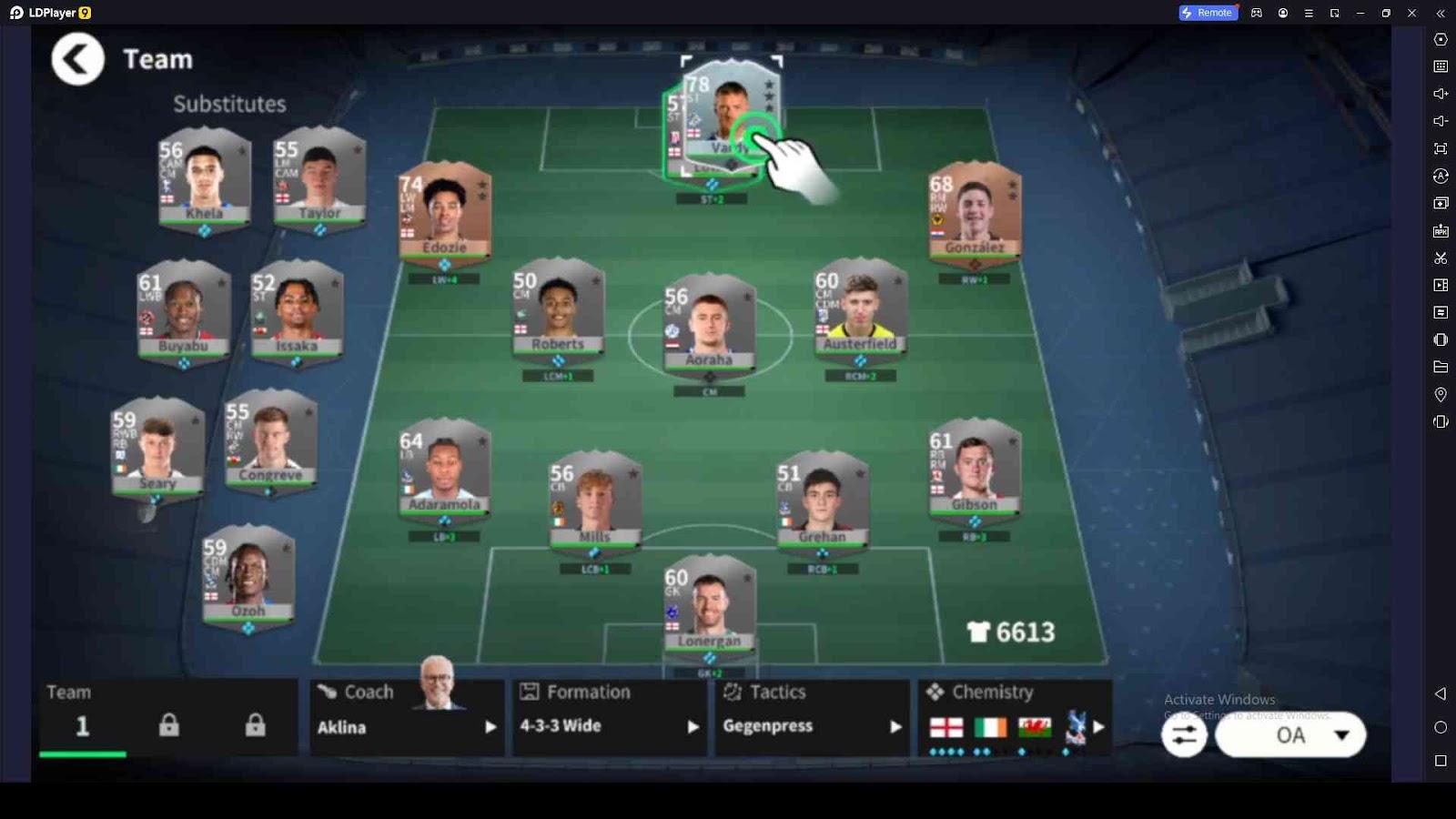 Add Players to the Formation in