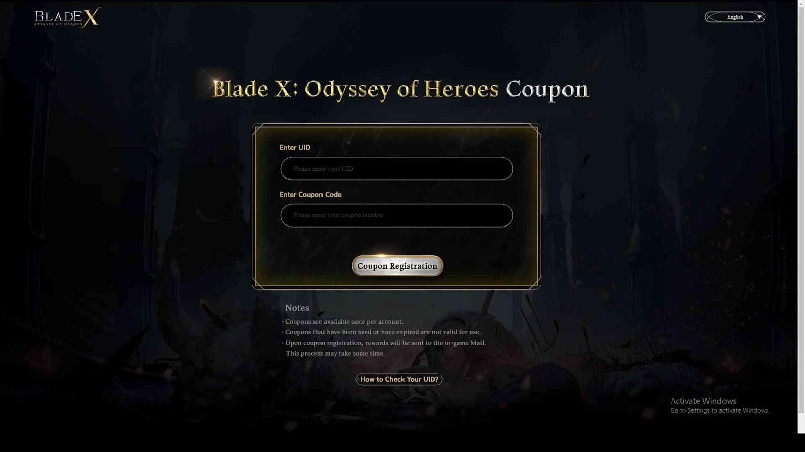 Redeeming Your Codes in Blade X Odyssey of Heroes 