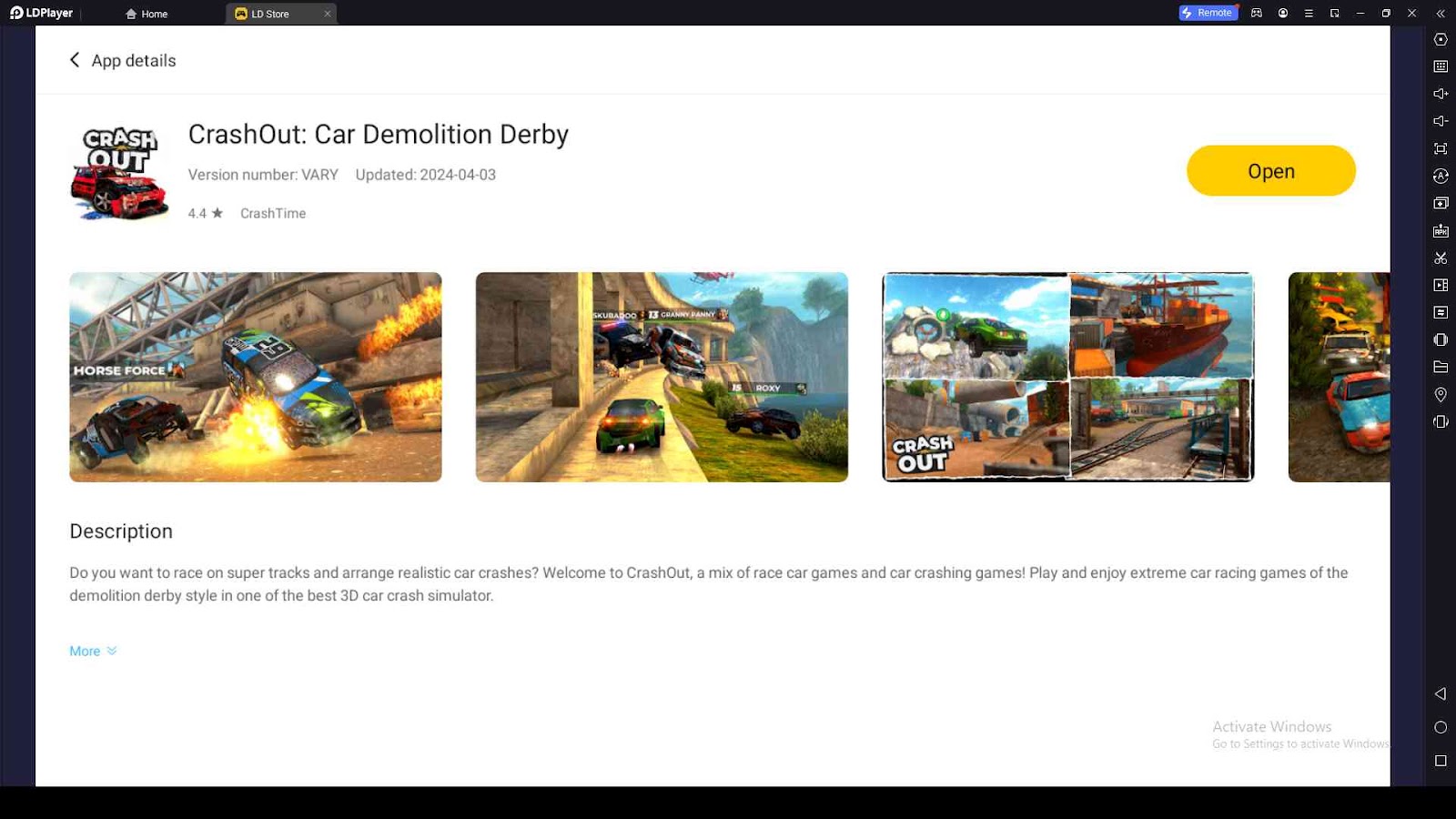 Playing CrashOut: Car Demolition Derby on PC with LDPlayer