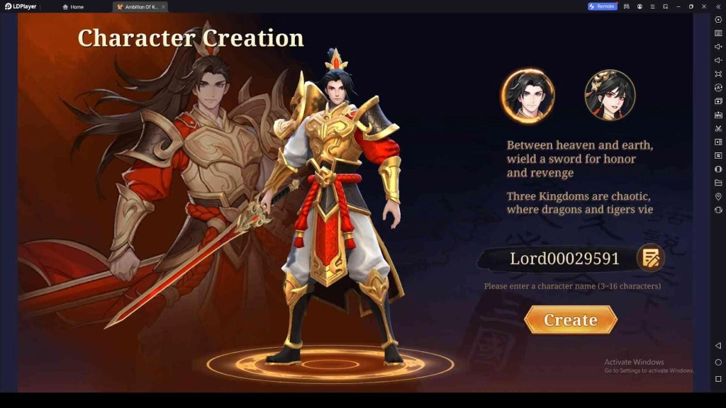Getting Started with the Character Creation