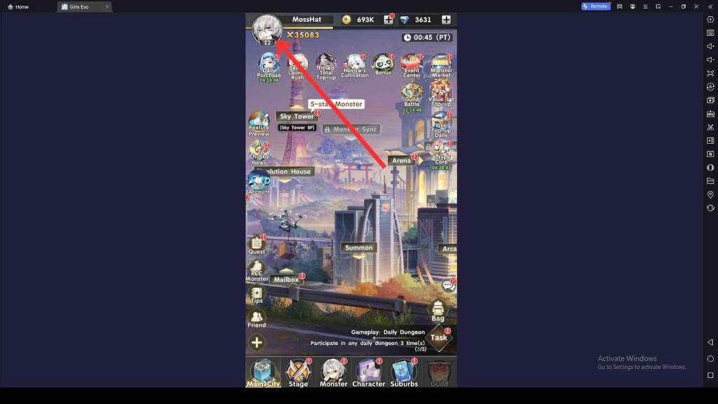 Redeeming Process for the Codes in Girls Evo Idle RPG