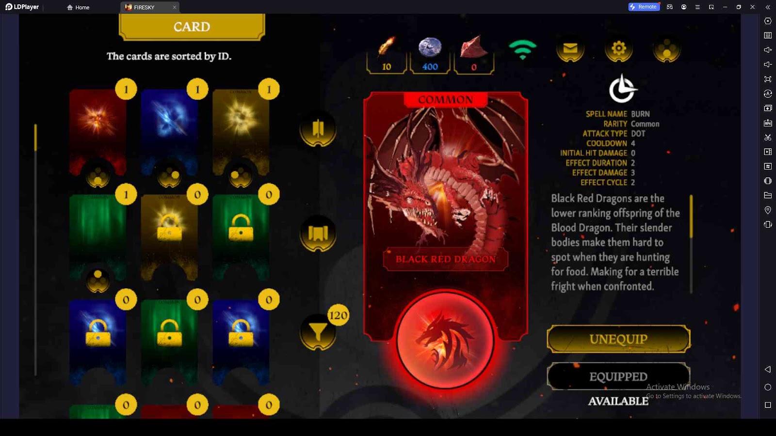 Equip the Best Cards in FIRESKY