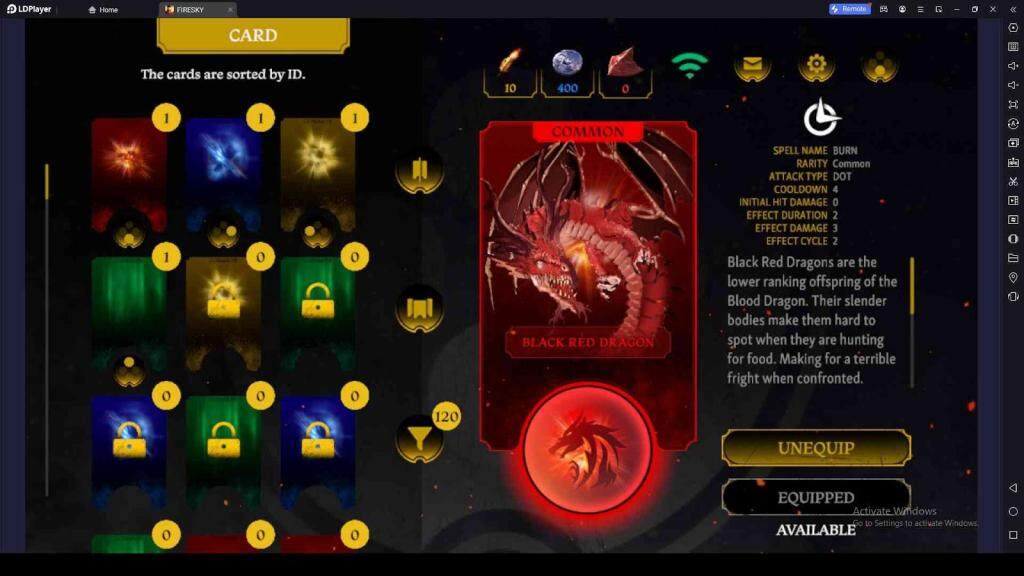 Equip the Best Cards in FIRESKY
