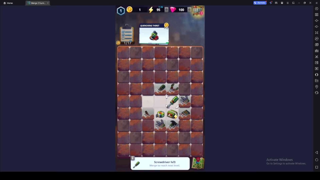 Merge and Craft in Merge 2 Survive: Zombie Game