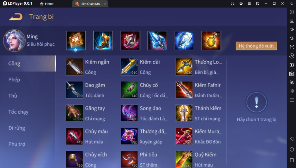 Liên Quân Mobile: Cách Build Tướng Ming Chuẩn Nhất (Support)