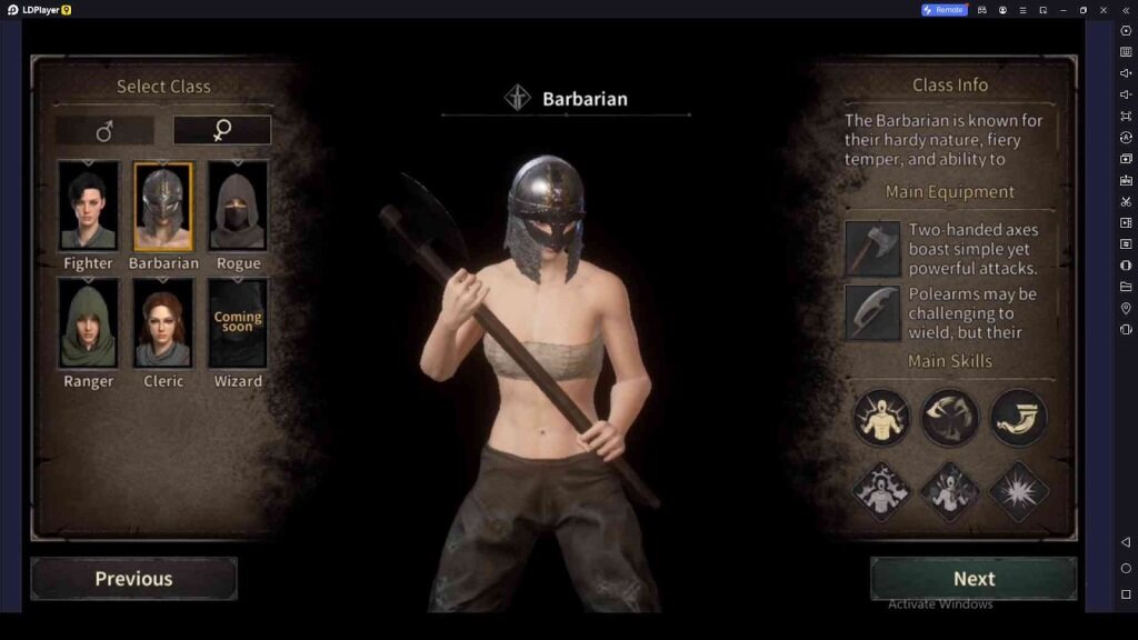 Barbarian Class 