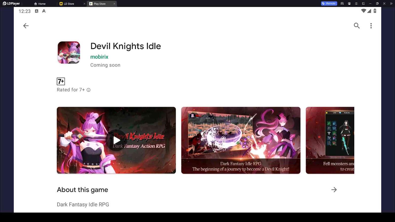 Playing Devil Knights Idle on PC with LDPlayer