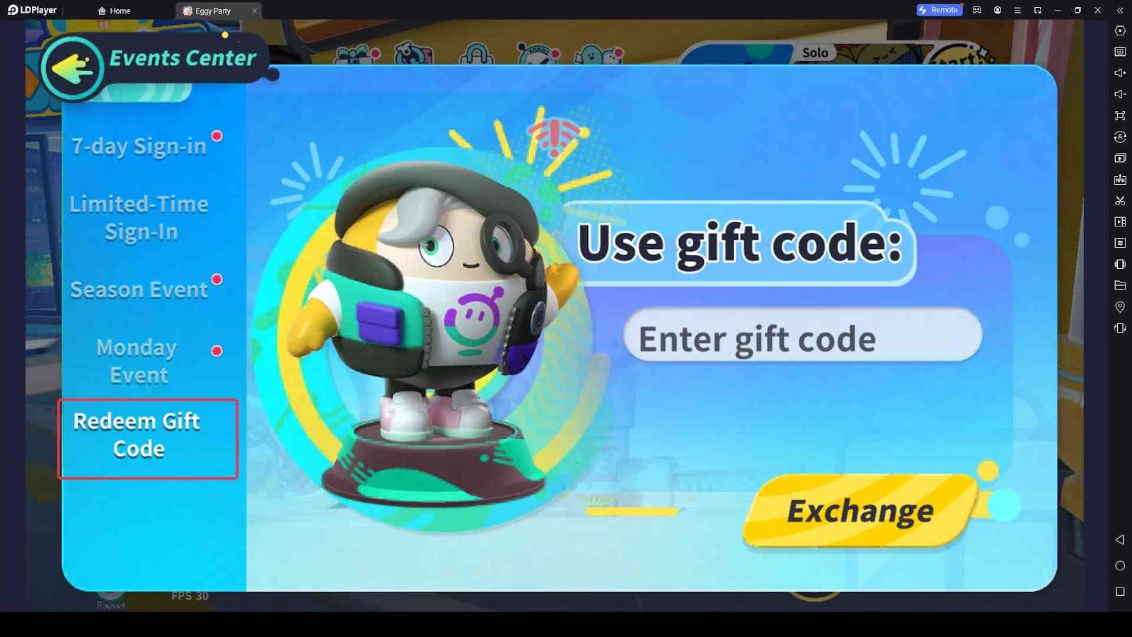 Redeeming Process for the Codes in Eggy Party