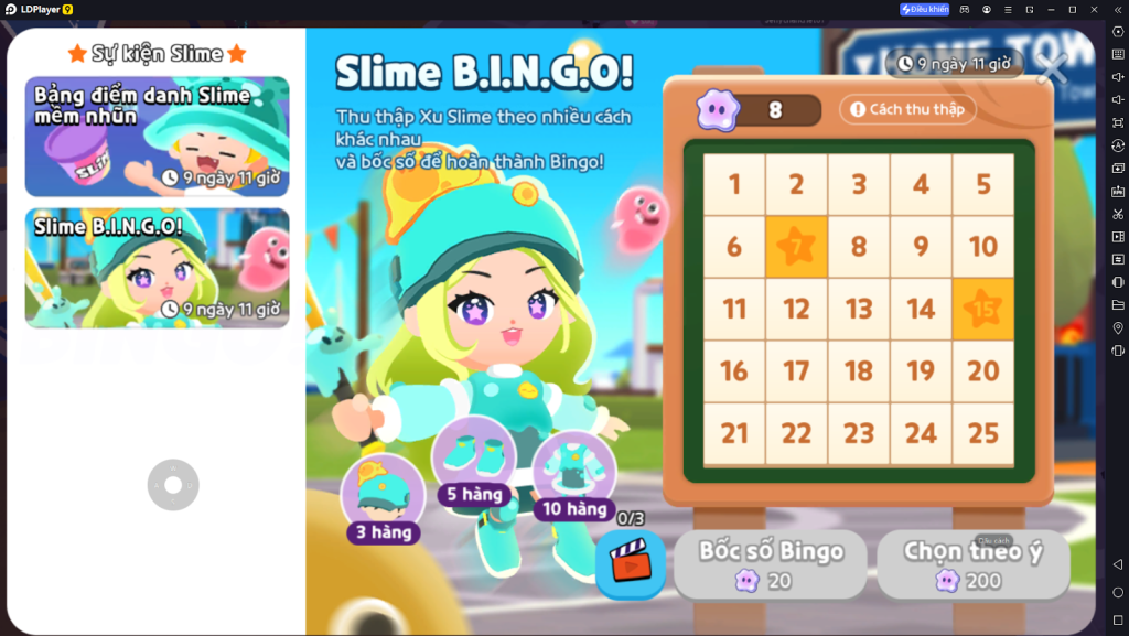 PLAY TOGETHER VNG - HƯỚNG DẪN SỰ KIỆN SLIME BINGO VÀ CÁCH KIẾM XU SLIME