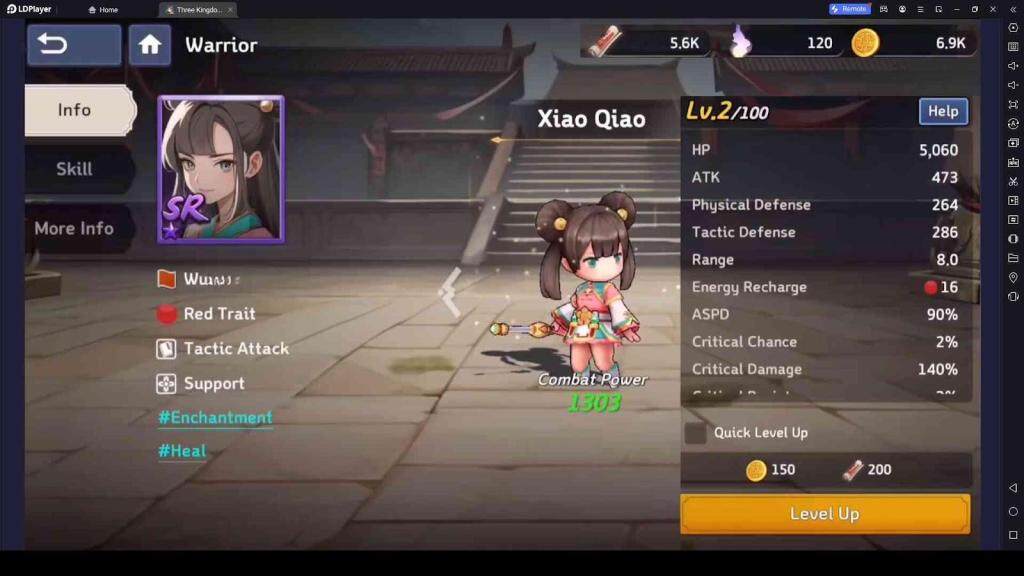 Upgrade the Warriors in Three Kingdoms Tempest