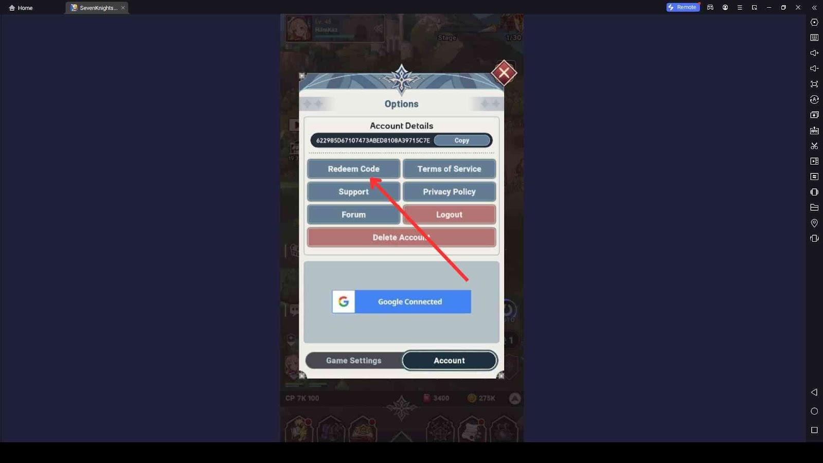 How to Redeem Codes in Seven Knights Idle Adventure