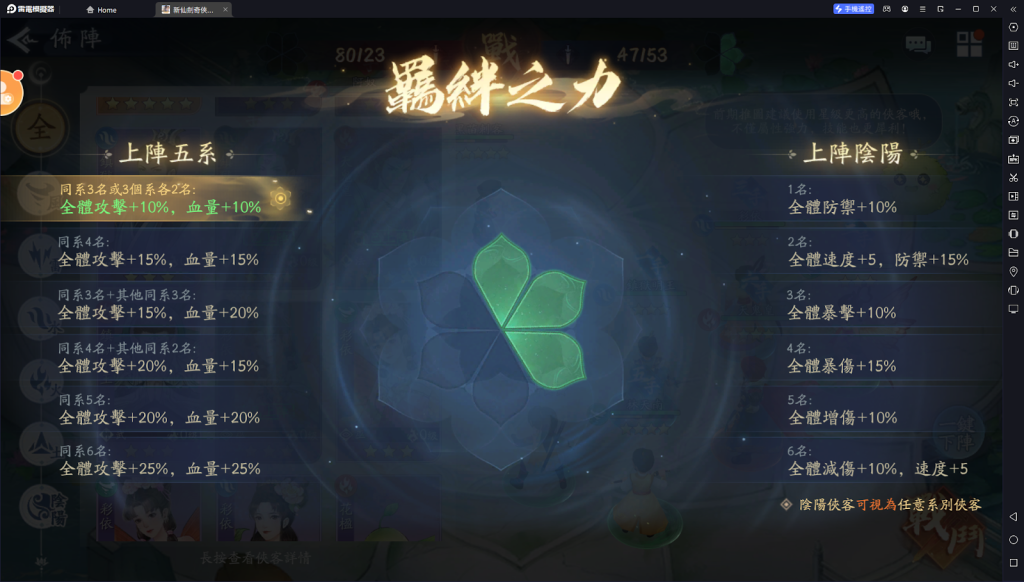 【攻略】《新仙劍奇俠傳之揮劍問情》陣容|俠客推薦