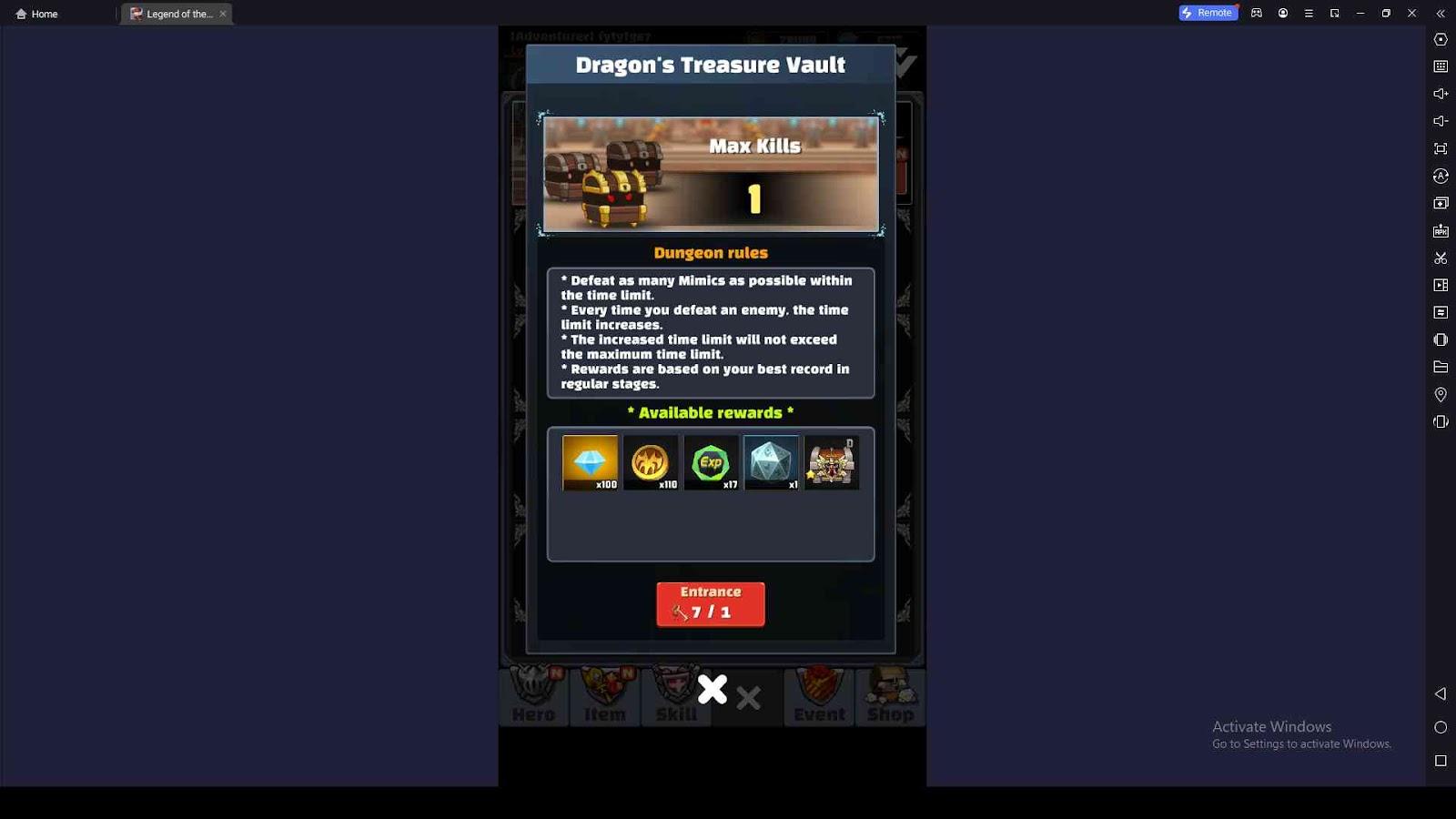 Take Part in Legend of the Dragon Sword Dungeon Battles