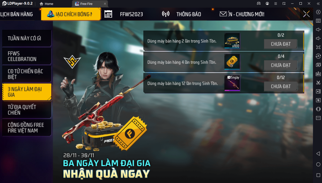 FreeFire: Nhận Skin Súng Vip AUG Thần Điểu, M82B Bóng Tối và Vé Quay May Mắn