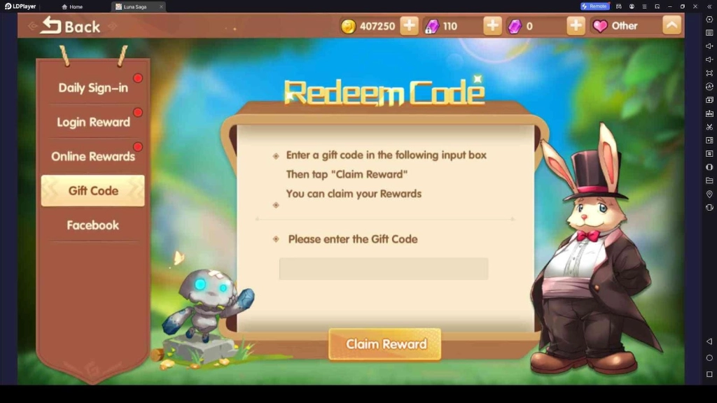 Redeeming the Codes in Luna Saga