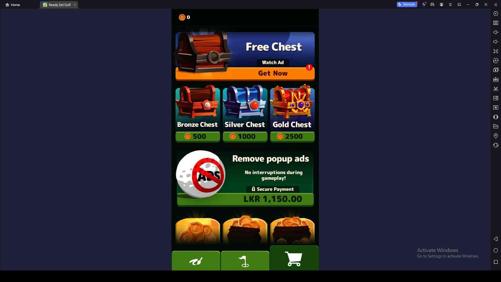 Buying Chests with Coins