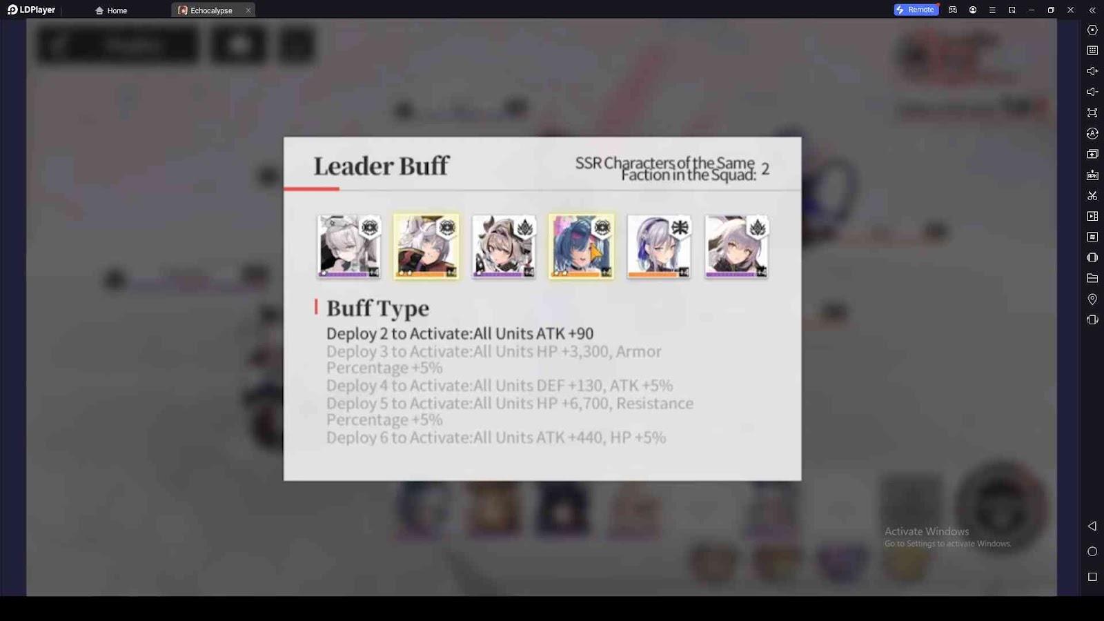 Activate Leader Buffs