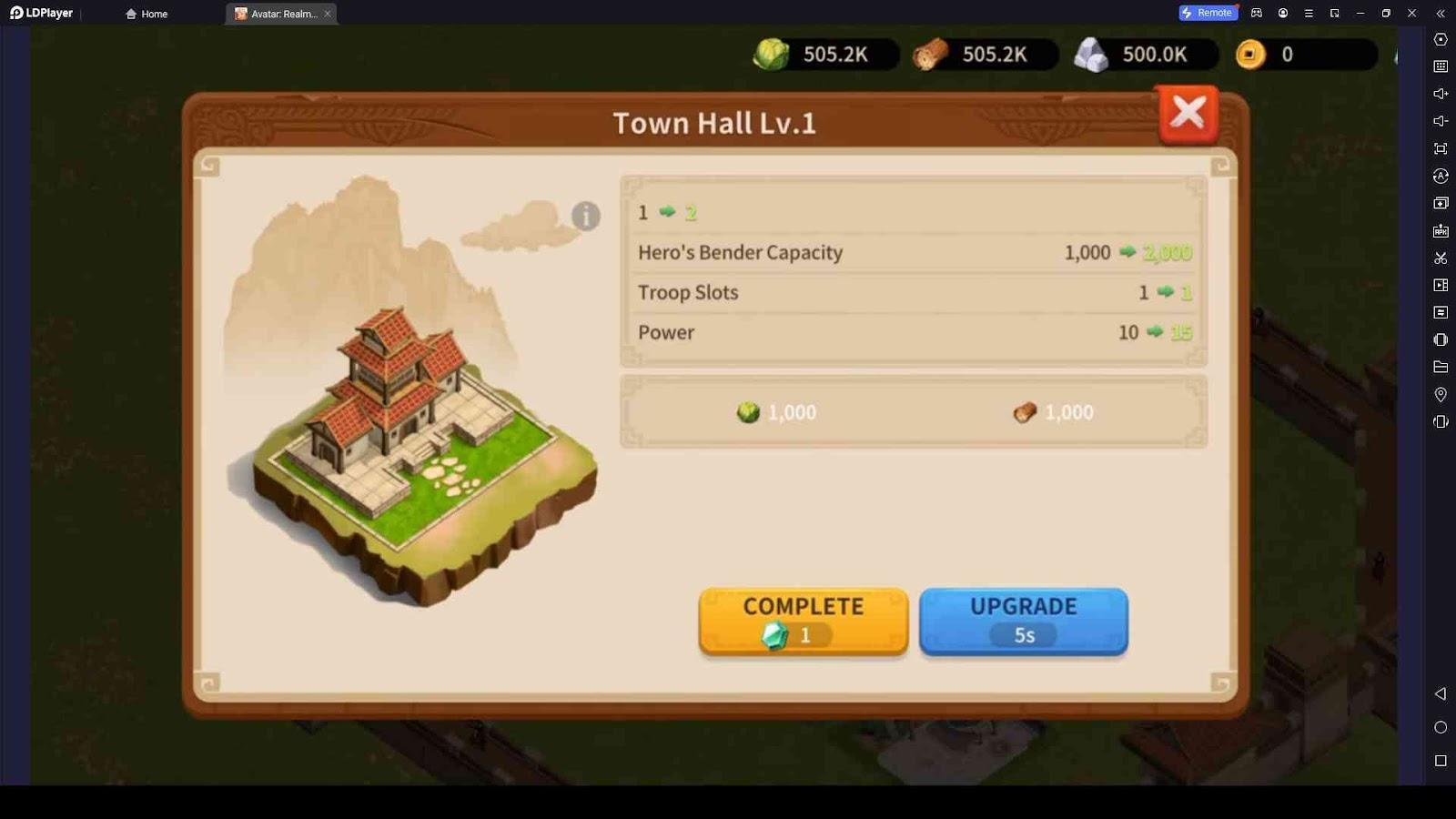 Upgrade the Town Hall and Other Buildings