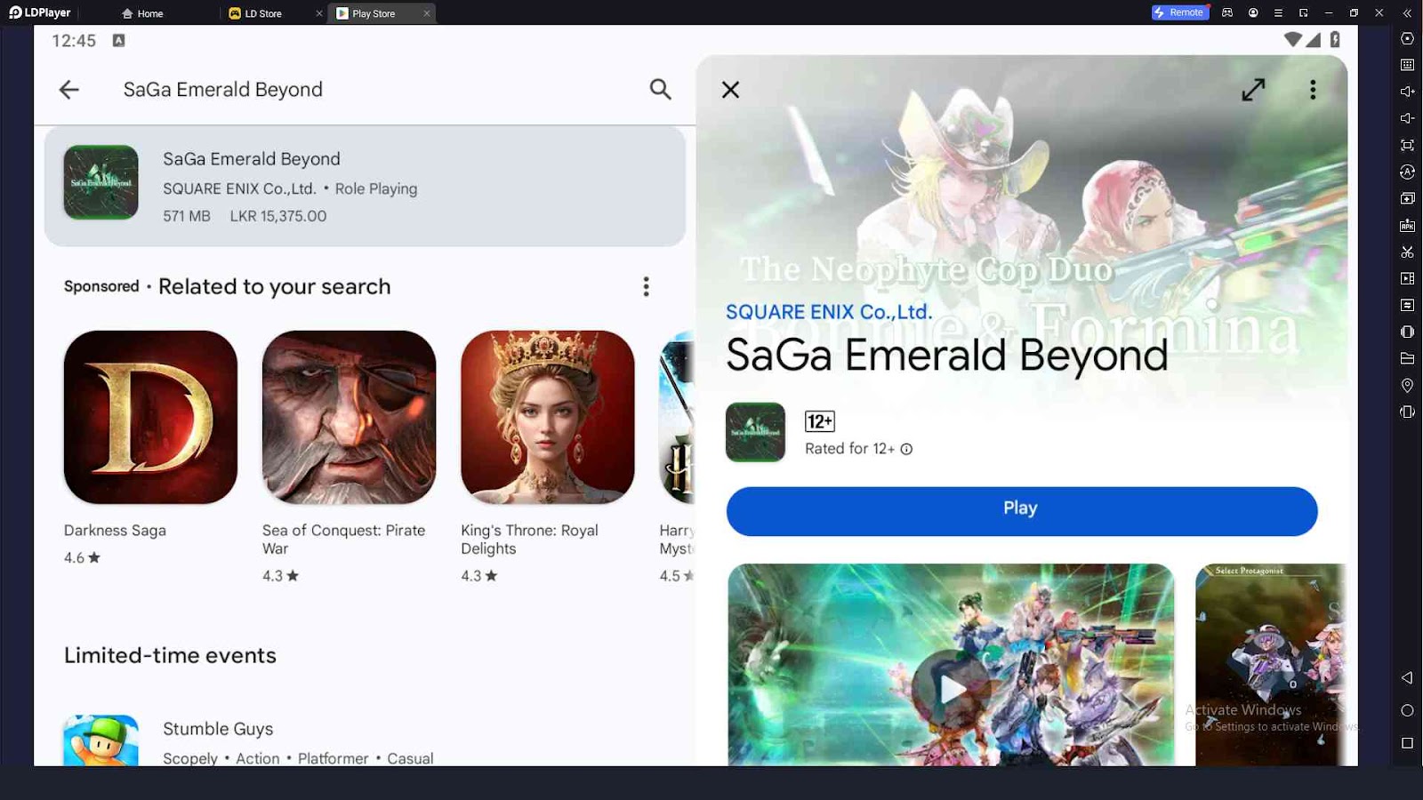 Playing SaGa Emerald Beyond on PC with LDPlayer