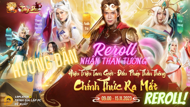 TÂY DU VNG: Cách Reroll & Cày tự động để nhận Thần Tướng khi mới vào game