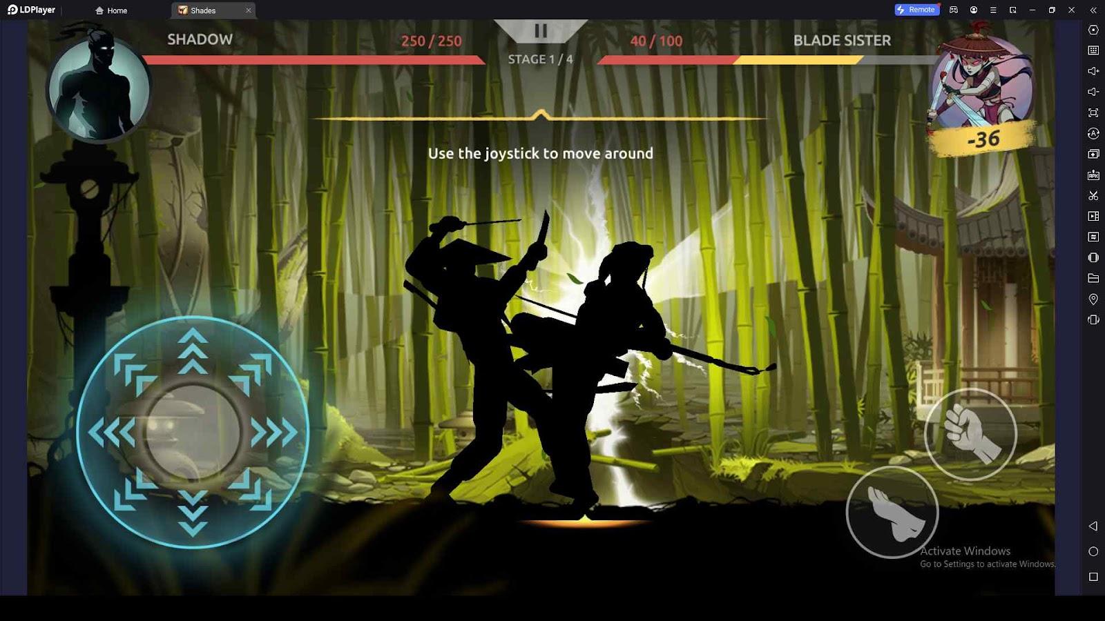 Shades: Shadow Fight Roguelike Gameplay