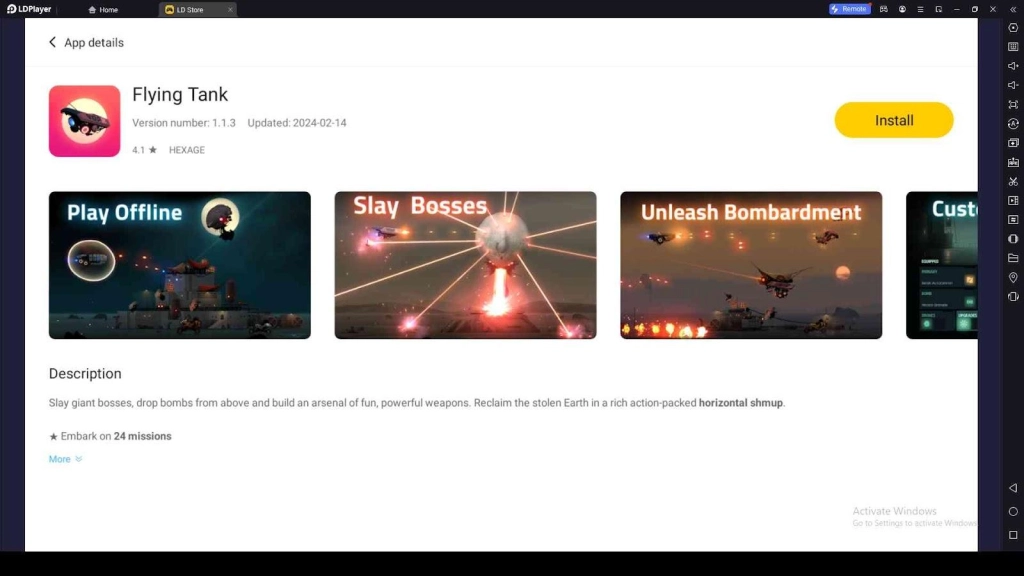 Playing Flying Tank on PC with LDPlayer