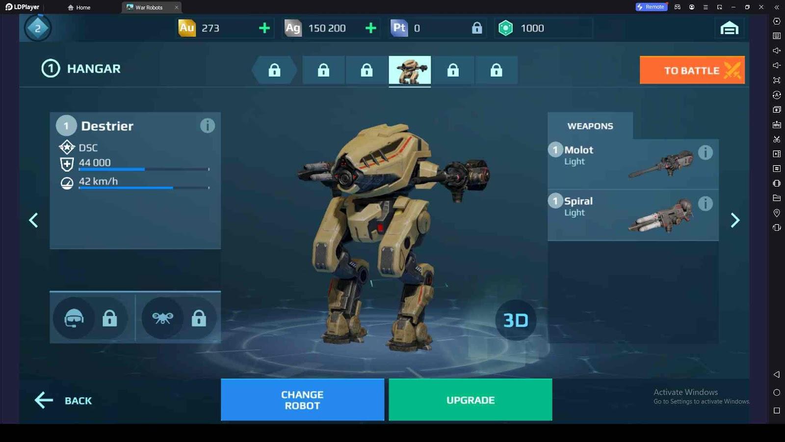 Upgrade the War Robots