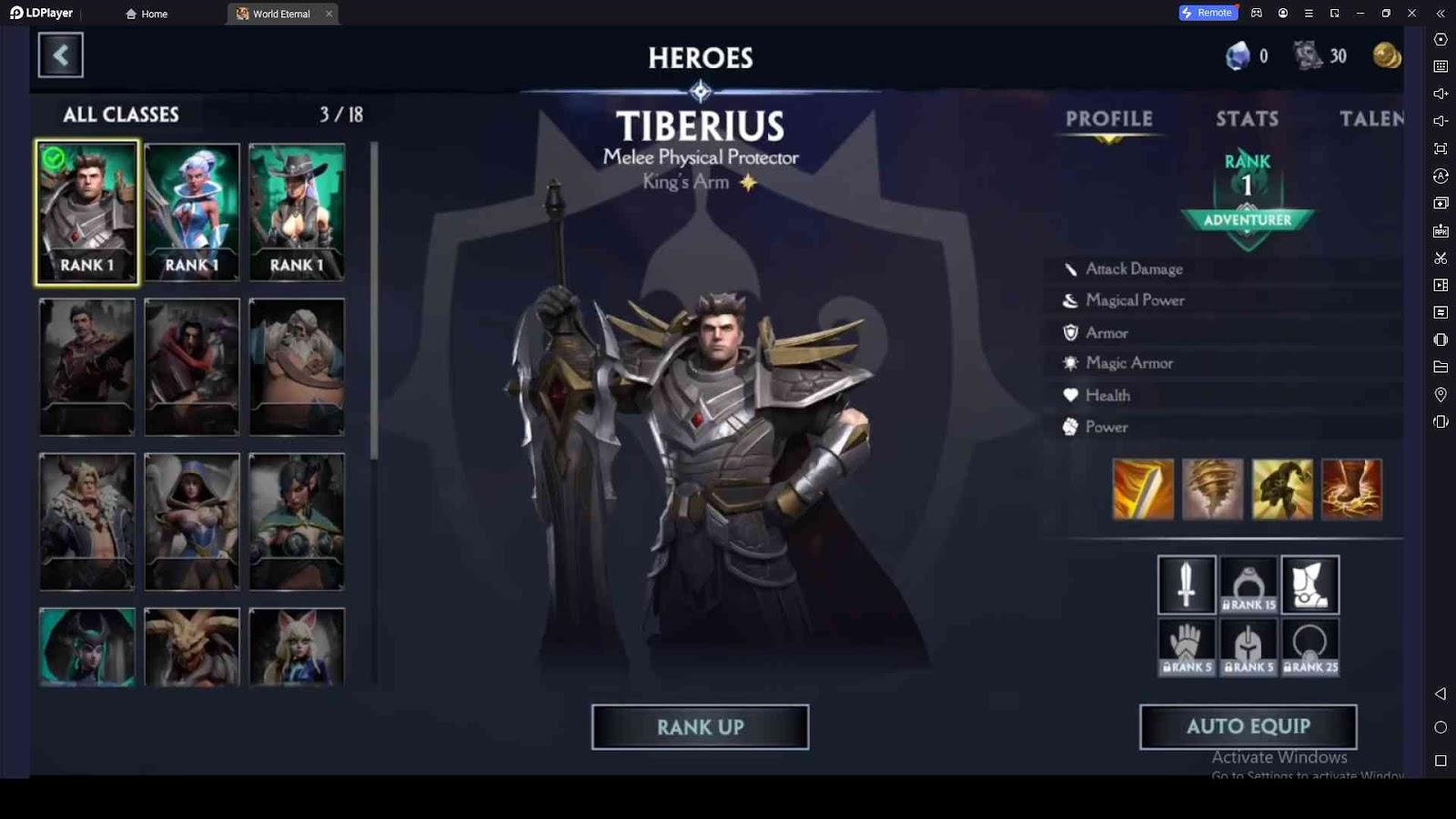 Promote the Rank of Your Hero