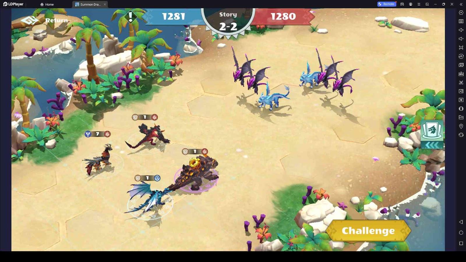 Challenge and Complete the Story in Summon Dragons 2