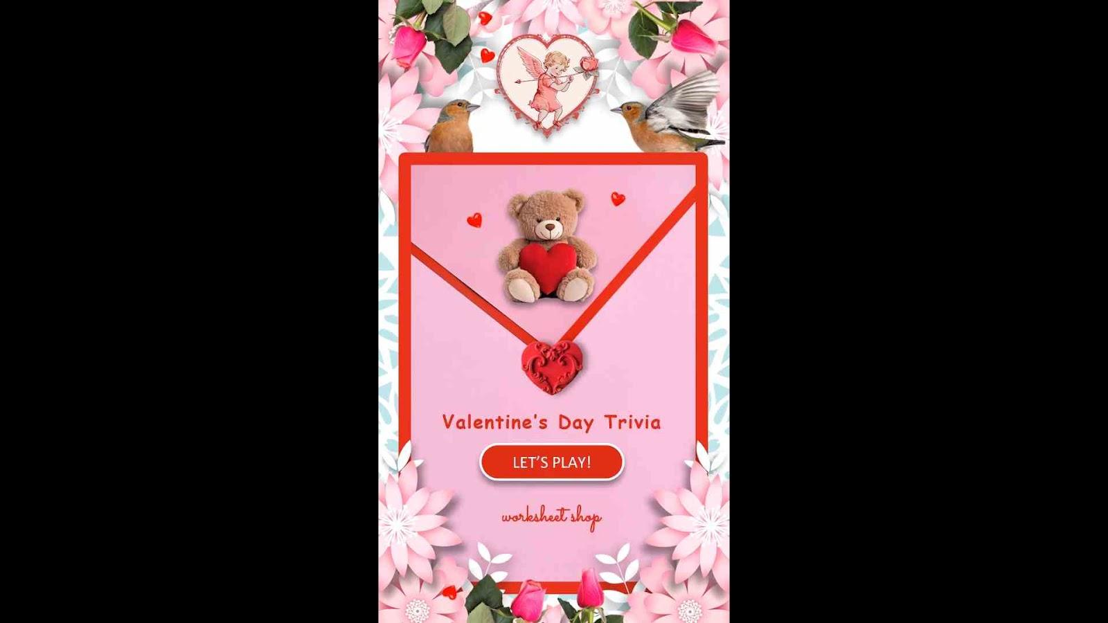 Valentine's Kisses Trivia Game