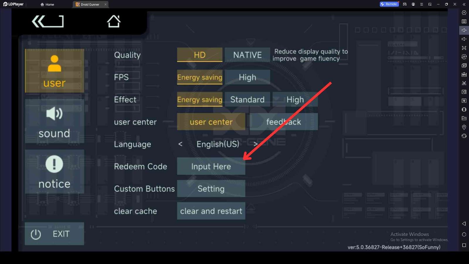 How to Redeem Codes in Droid Gunner