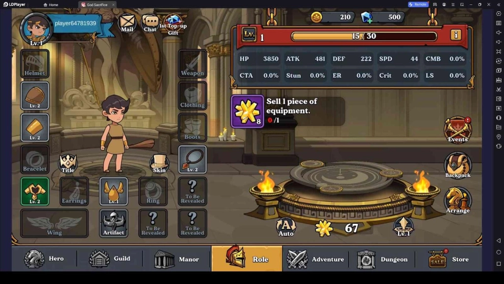 Gameplay of God Sacrifice