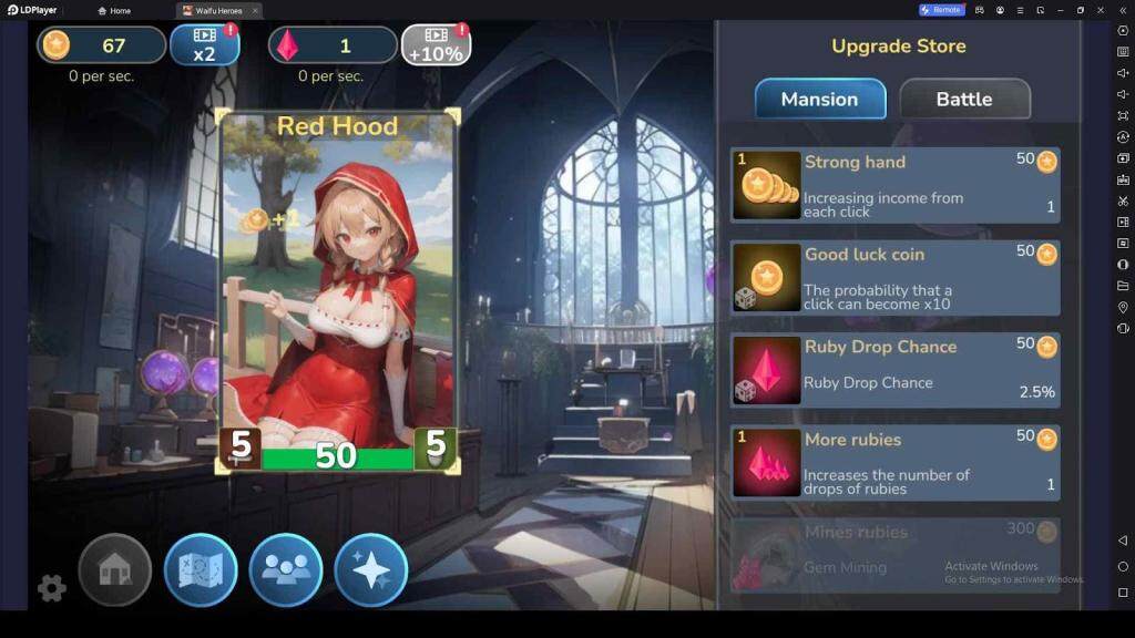 The Gameplay of Waifu Heroes – RPG Clicker