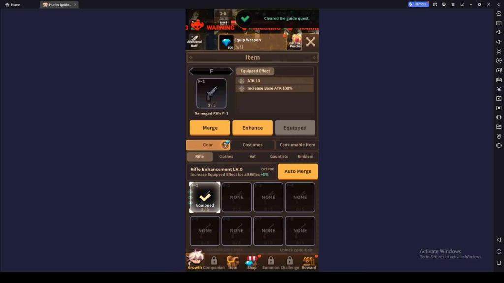 Equip Items