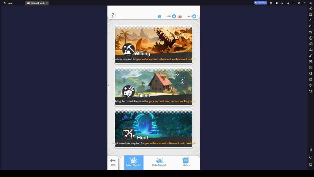 Dispatch Pets and Gather Materials in RAGNAROK Vertical 