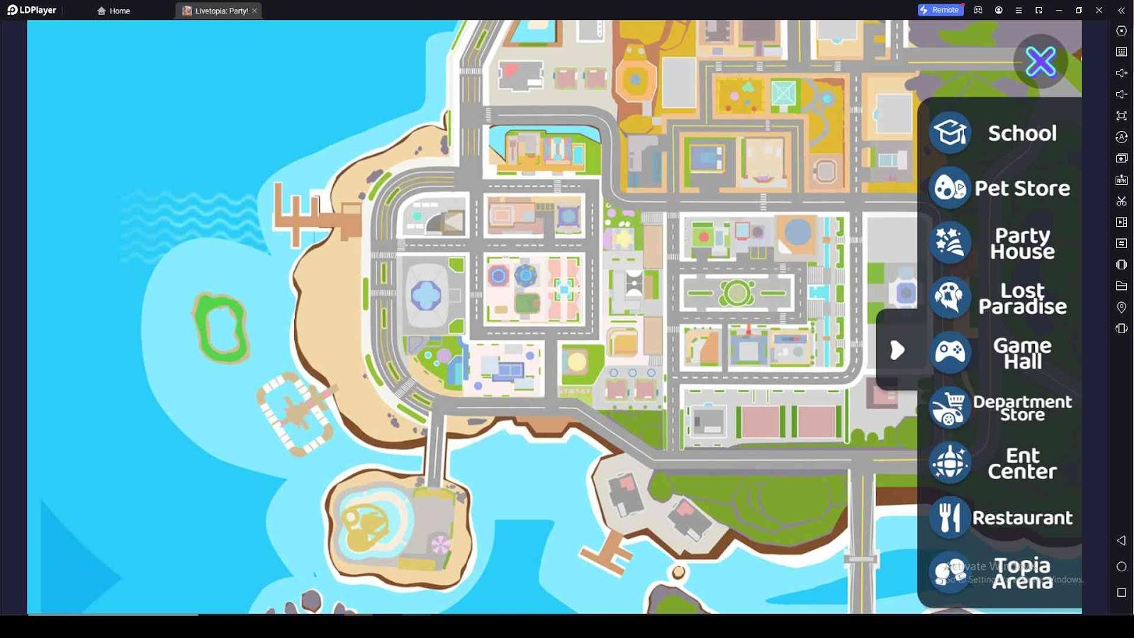 Look at the Map in Livetopia: Party!