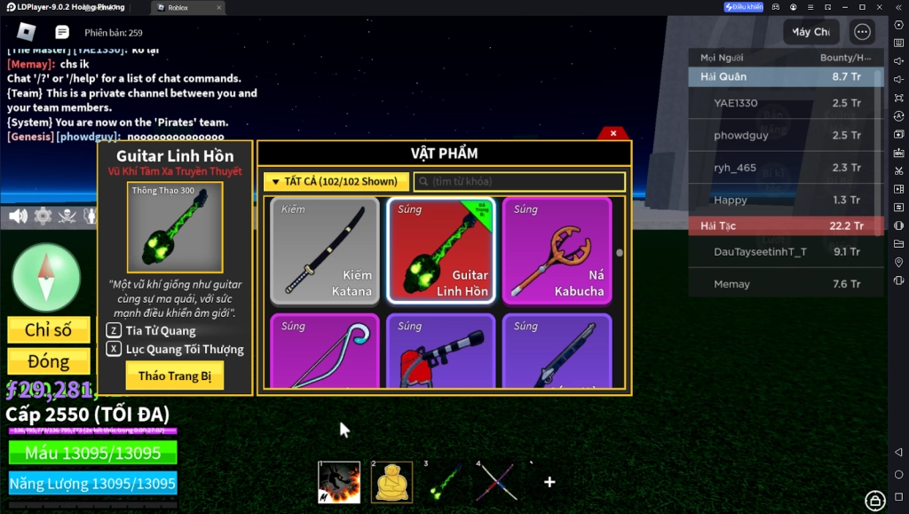 Roblox: Tier List Guns Blox Fruits / Top Khẩu Súng Được Ưa Chuộng