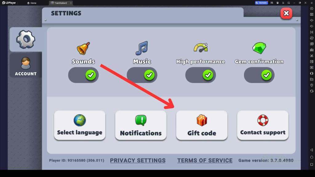 Redeeming Process for the Codes in TrainStation 2