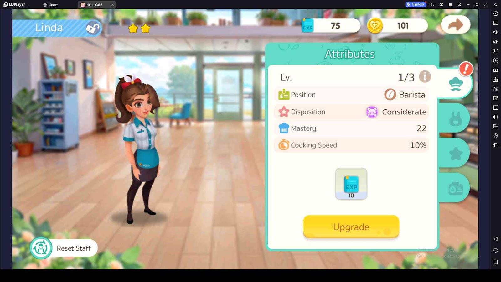 Upgrade Your Staff Members in Hello Café