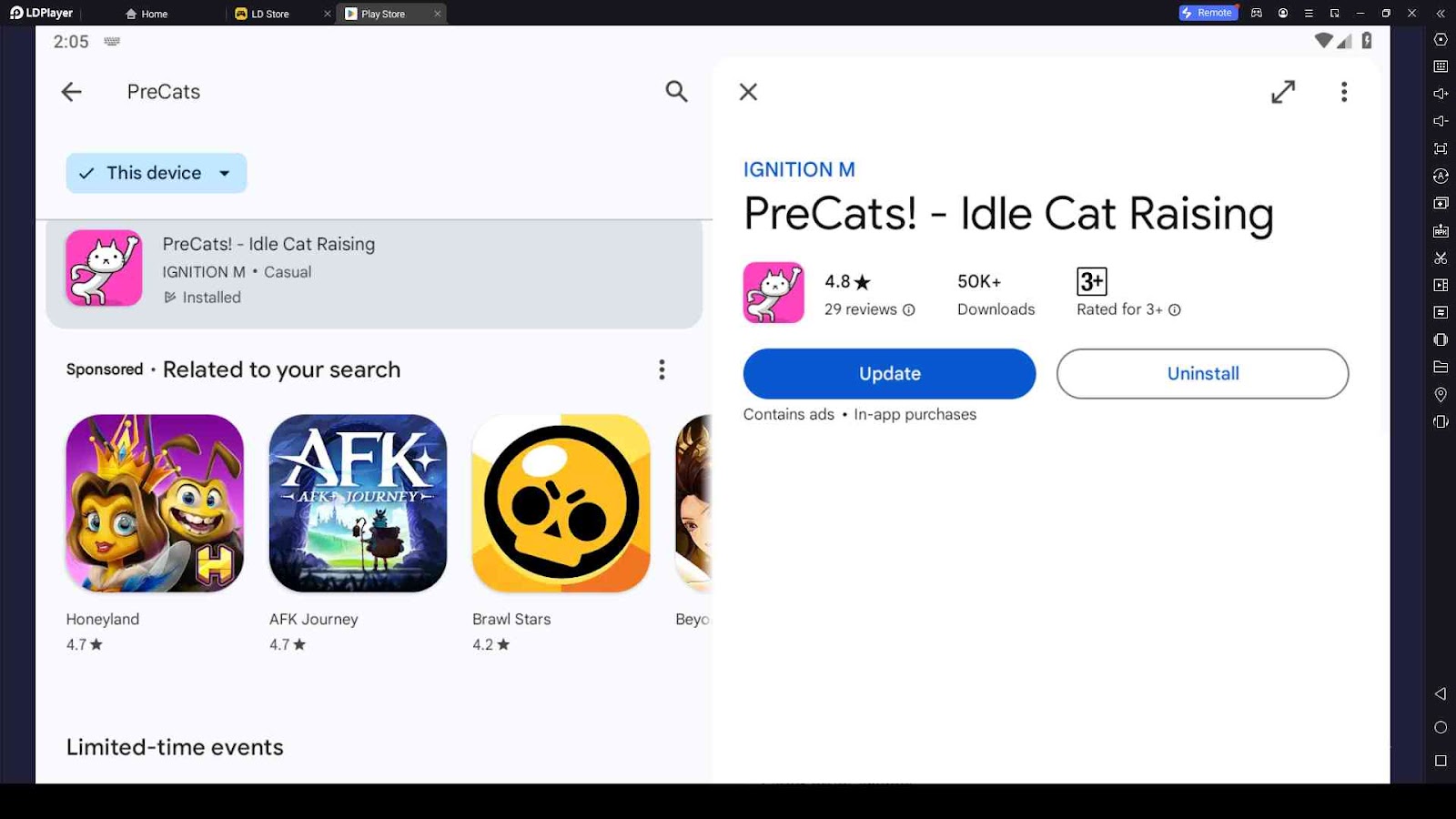 Playing PreCats! - Idle Cat Raising on PC with LDPlayer