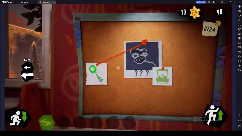 Observe the Starting Room and Board