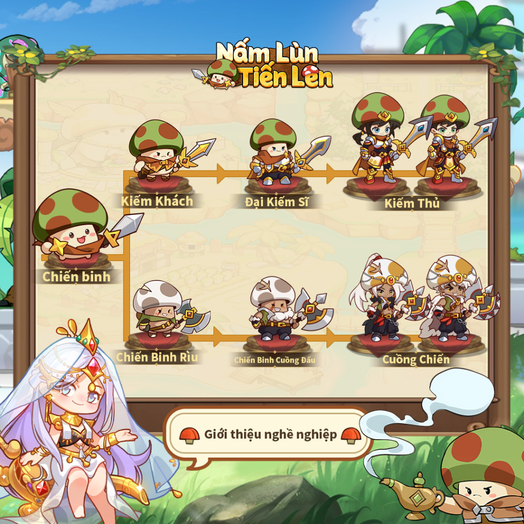 Nấm Lùn Tiến Lên: hướng dẫn chọn nghề cho tân thủ