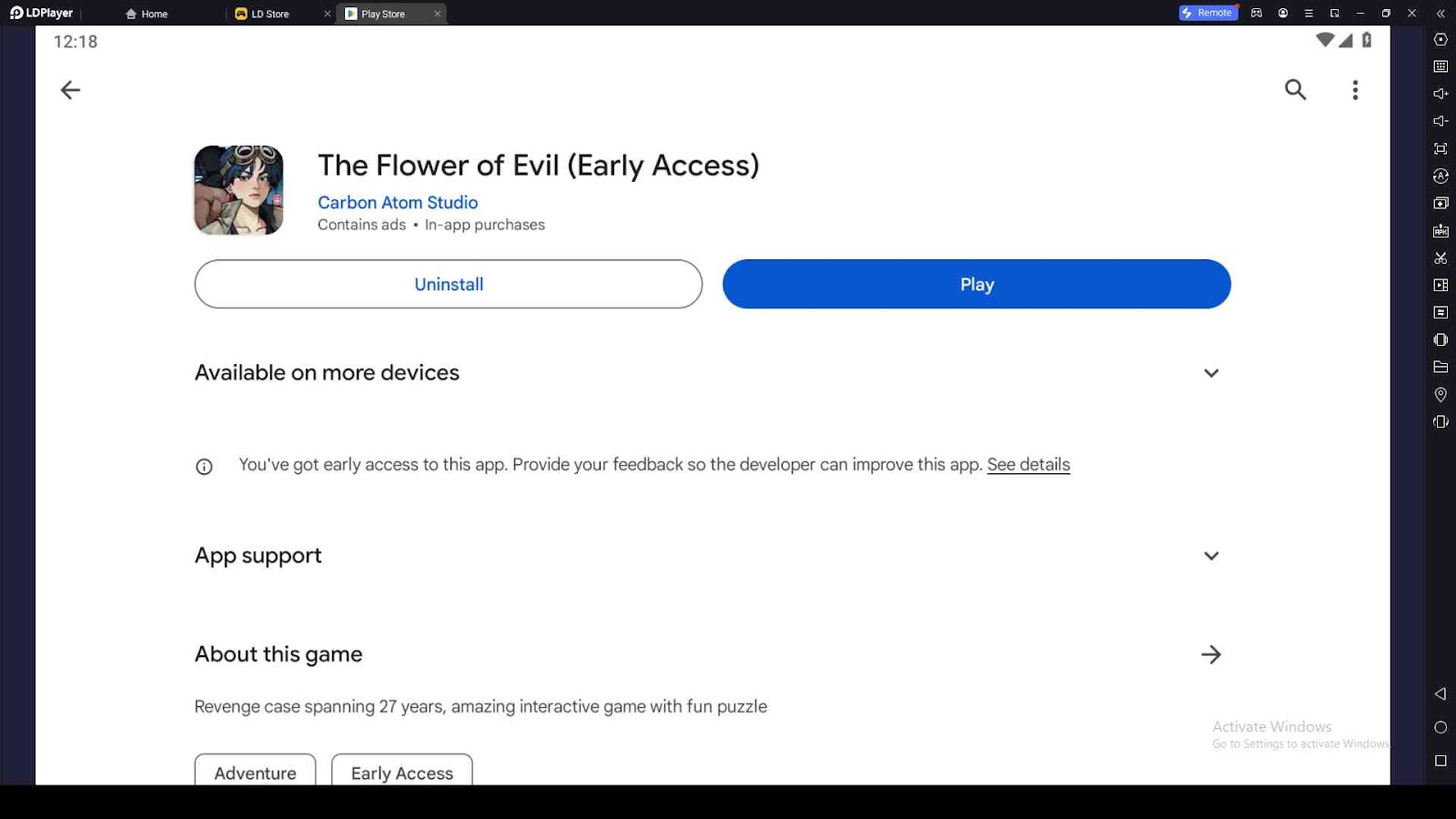 Playing The Flower of Evil on LDPlayer