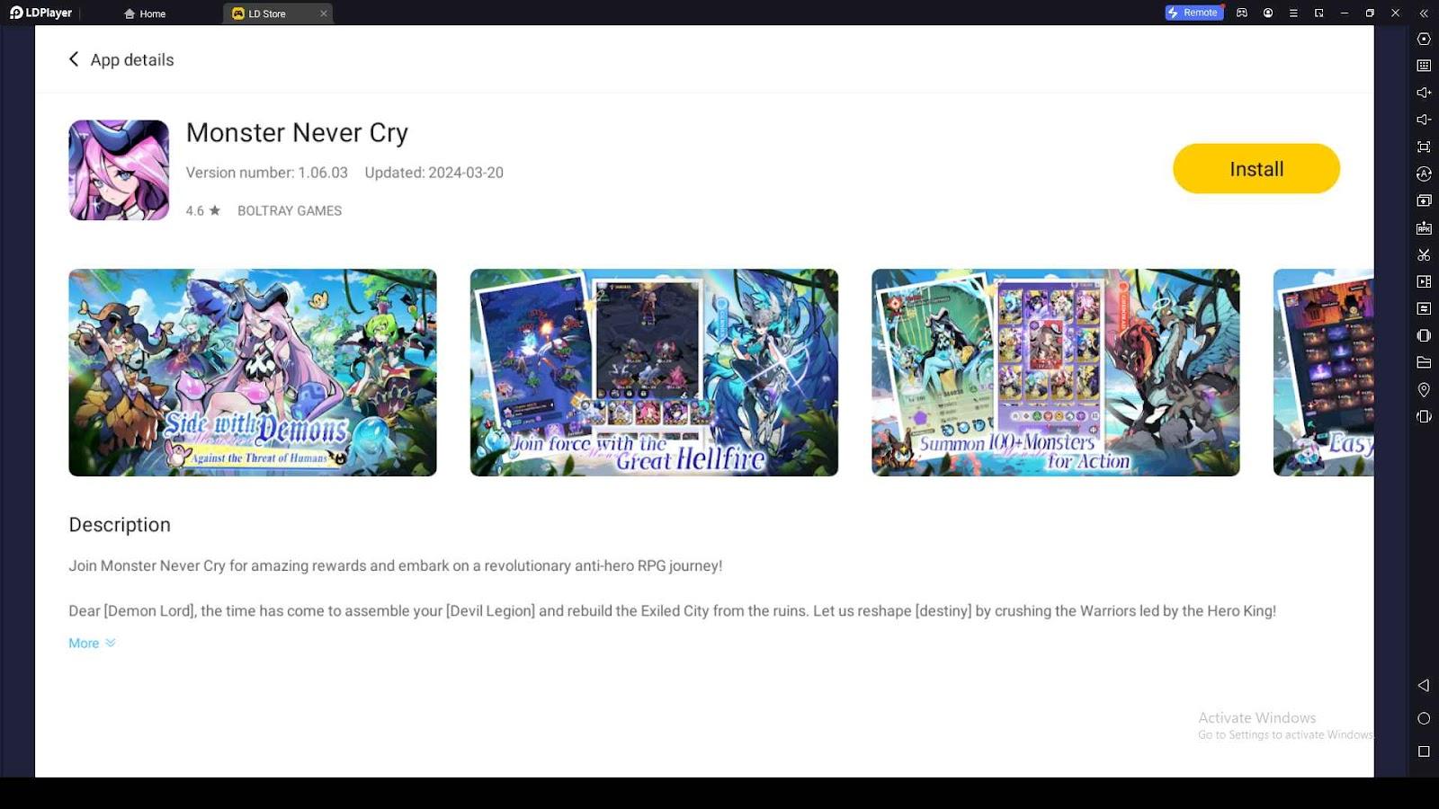 How to Perform a Monster Never Cry Reroll with LDPlayer 9?