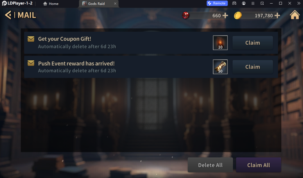 Gods Raid (Global) แจก Giftcode (1 โค้ด) อัปเดตเรื่อยๆ ไอเทมเพียบ!! พร้อมวิธีกรอก บน LDPlayer9